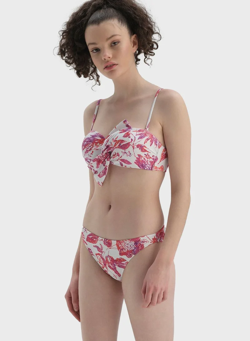 dagi Printed High Leg Bikini Bottom