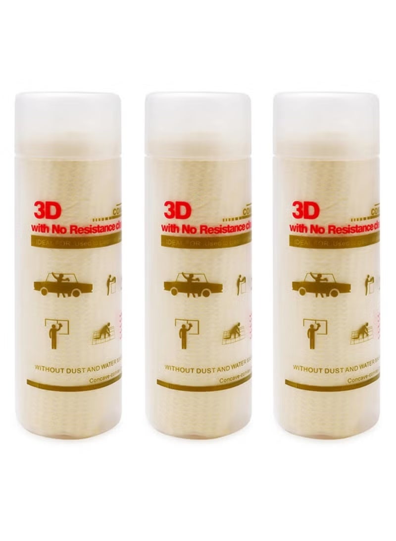 Classic 3D Synthetic Car Drying Towel (Pack of 3) for Car Wash, kitchen towel, Car, kitchen cloth, Water Absorbent for car cleaning, Boat, and Water Sports, Multipurpose Towel Cloth - Image 1