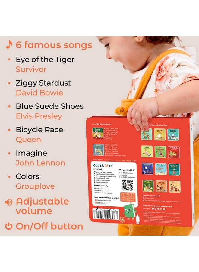 Cali's Books Cali's Books Rock Sound Books for Toddlers 1-3 - Musical Book for Toddlers 1-3 and 2- 4 with 6 Famous Rock Songs | Toddler Books for Little Rock Fans | Great Gift  - Image 5