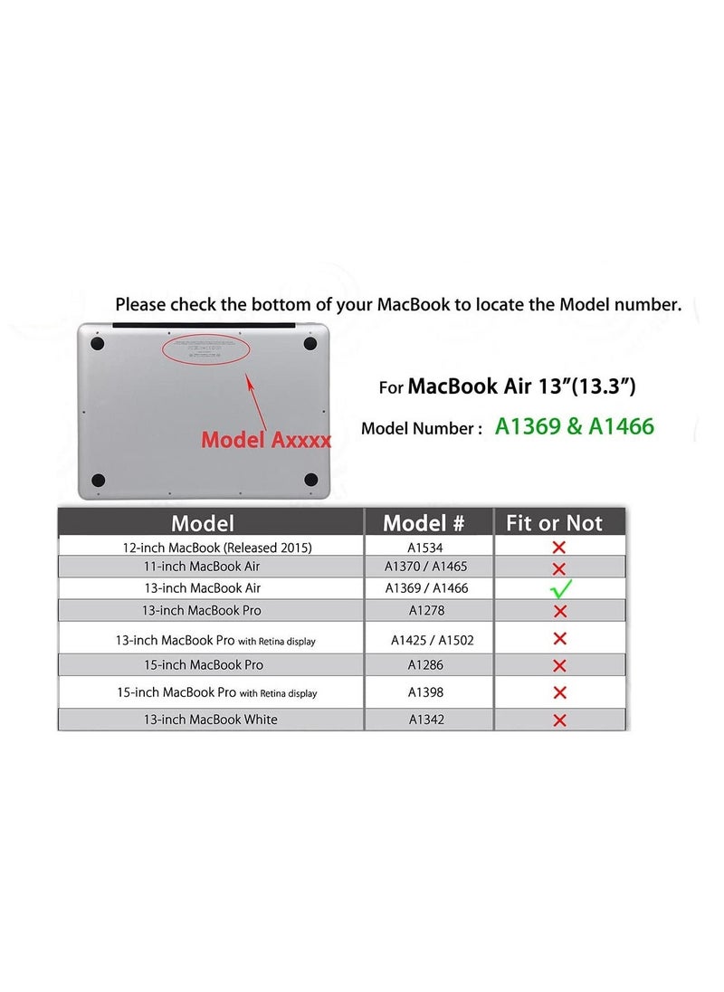 Ntech NTECH Case Compatible With MacBook Air 13 inch Case 2010-2017 (Model: A1466/A1369) Slim Plastic Hard Shell Protective Case For MacBook Air 13.3 (Rose Gold)  - Image 2