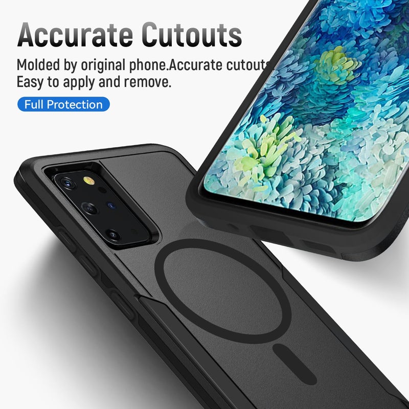 Teayoha for Samsung Galaxy S20 Plus Case,[Compatible with Magsafe] [Military Grade Drop Tested] Shockproof Magnetic Tough Rugged Protective Phone Case -6.7 inch (Black) - Image 5