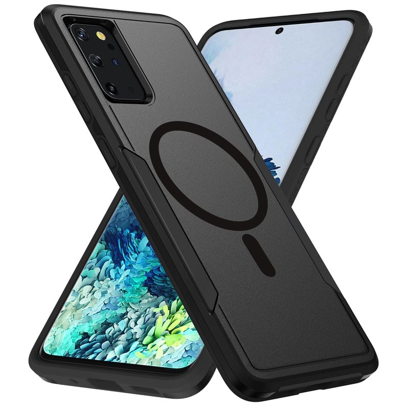 Teayoha for Samsung Galaxy S20 Plus Case,[Compatible with Magsafe] [Military Grade Drop Tested] Shockproof Magnetic Tough Rugged Protective Phone Case -6.7 inch (Black) - Image 1