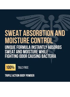 CERTAIN DRI Certain Dri Body Powder for Men & Women, Maximum Sweat Absorption, Moisture & Odor Control, Itch-Free Foot and Body Powder, Talc-Free Formula, Gentle on Sensitive Skin, Calamine Scent, 8 oz  - Image 2