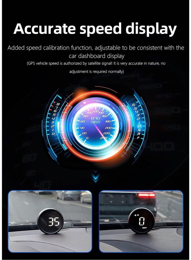 Alayjah, Round Car Digital Meter, 2 Years Warranty, Real-Time Speed Display for Safe Driving, Avoid Traffic Fines & Stay Within Limits, Small Compact Size, Easy Installation 10900080 - Image 4