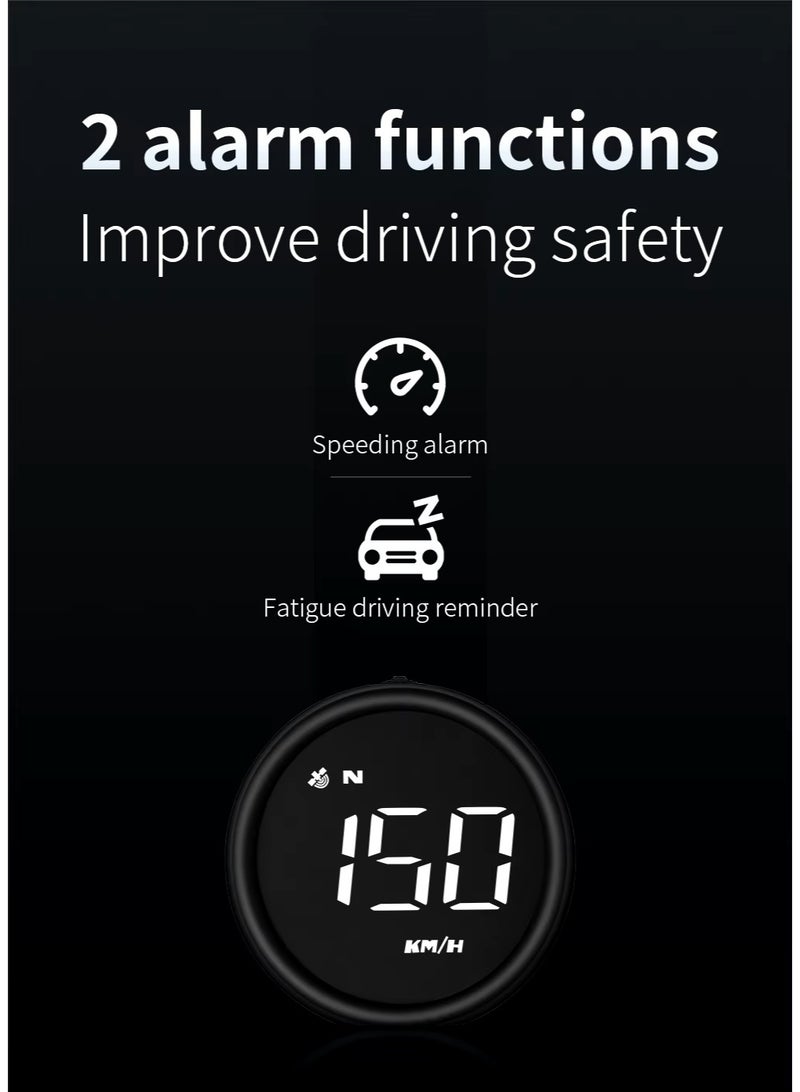 العييجة مقياس سرعة رقمي دائري للسيارة،  ضمان سنتين، يعرض السرعة لحظيًا لقيادة آمنة، يساعد على تجنب المخالفات المرورية والالتزام بالحدود، حجم صغير مدمج، سهل التركيب.  10900080 - Image 4