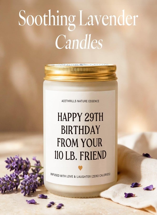 AceThrills Best Friend Birthday Gifts for Women Friendship, Bestie Friendship Gifts for Women BFF Coworker Classmate Unique - 7 Oz Lavender Scented Happy Birthday Candles (from Your 110 Lb. Friend) - Image 2