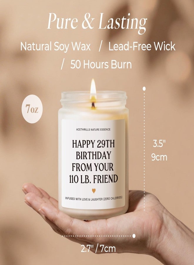 AceThrills Best Friend Birthday Gifts for Women Friendship, Bestie Friendship Gifts for Women BFF Coworker Classmate Unique - 7 Oz Lavender Scented Happy Birthday Candles (from Your 110 Lb. Friend) - Image 3