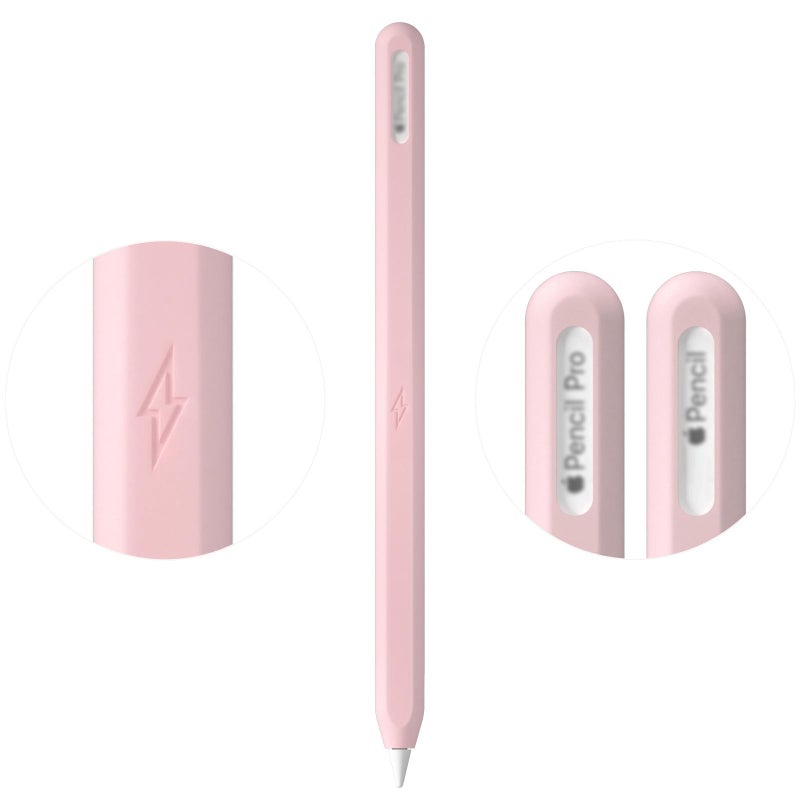 AKSHFETH Ultra Thin Protective Pencil Cover for Apple Pencil Pro &Apple Pencil 2nd Gen Silicone Case Sleeve Compatible with Apple Pencil Pro (Pink) - Image 1