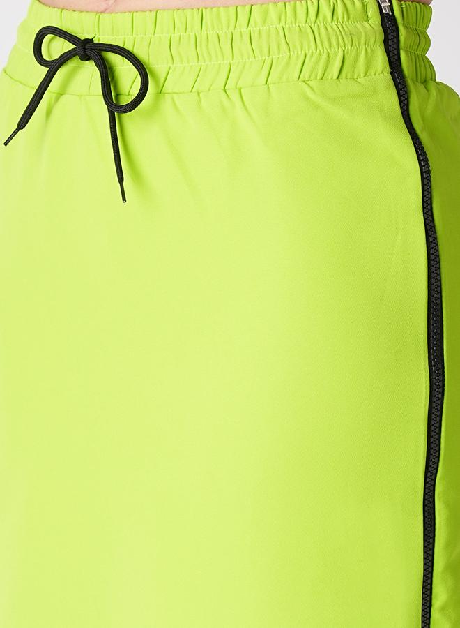 globus Solid Straight Midi Skirt with Drawstring - Image 4