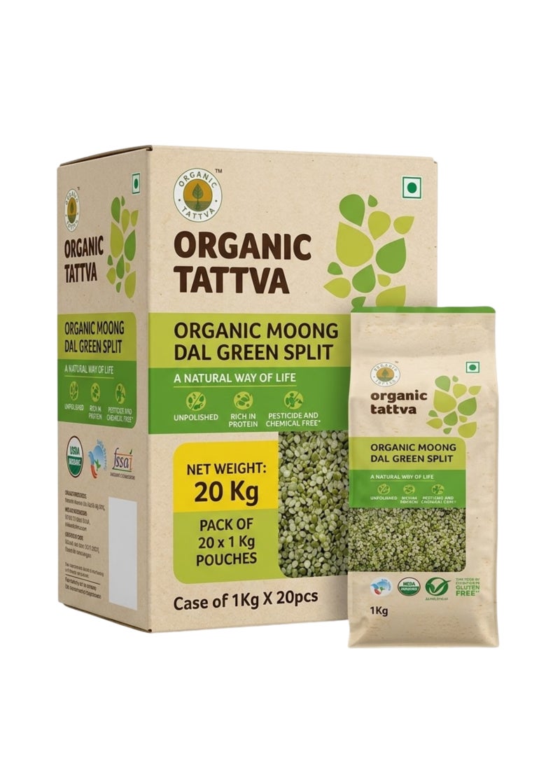 Organic Tattva Green Split Moong Dal - Image 1