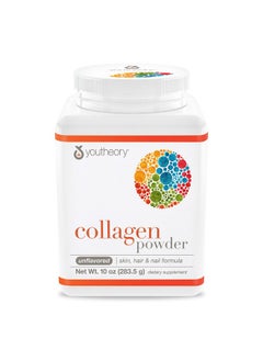 youtheory Collagen Powder Unflavored 10 Ounce Bottle  - Image 2