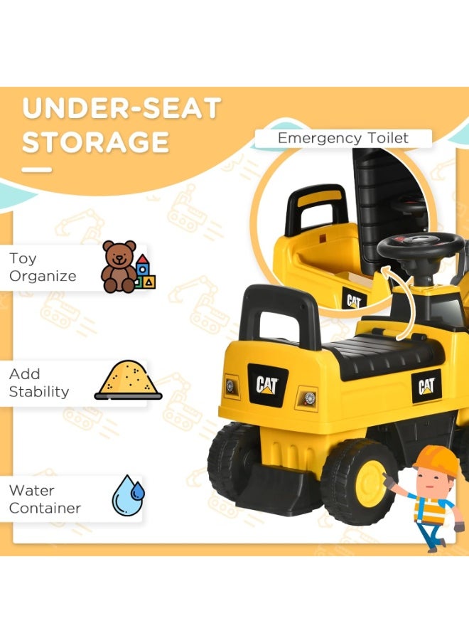 CAT Kids Ride-On Excavator Push Car with Realistic Digger Arm, Construction Toy Vehicle for Toddlers, Durable Wheels, Comfortable Seat, Outdoor Pretend Play Gift for Boys & Girls  - Image 5