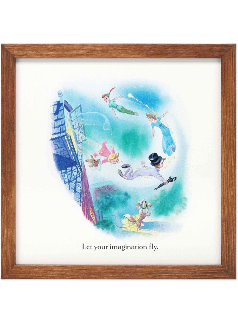 Open Road Brands Peter Pan Golden Book Framed Wood Wall Decor - Storybook Illustration Peter Pan Wall Art for Kids' Bedroom or Nursery Aqua - Image 3