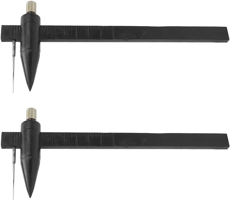 Transparent body Compass Circle Cutter Caliper, 2PCS Black Reusable Plastic Clay Ceramic Pottery Ruler Caliper for Pottery Crafting Sculpting Storage burden minimized build - Image 1