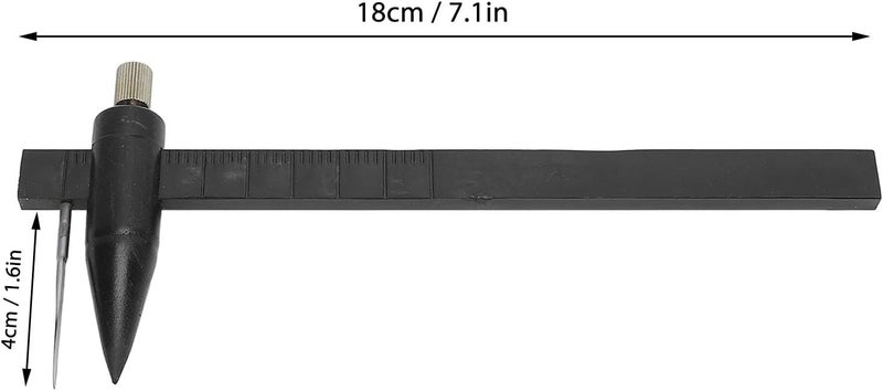 Transparent body Compass Circle Cutter Caliper, 2PCS Black Reusable Plastic Clay Ceramic Pottery Ruler Caliper for Pottery Crafting Sculpting Storage burden minimized build - Image 4