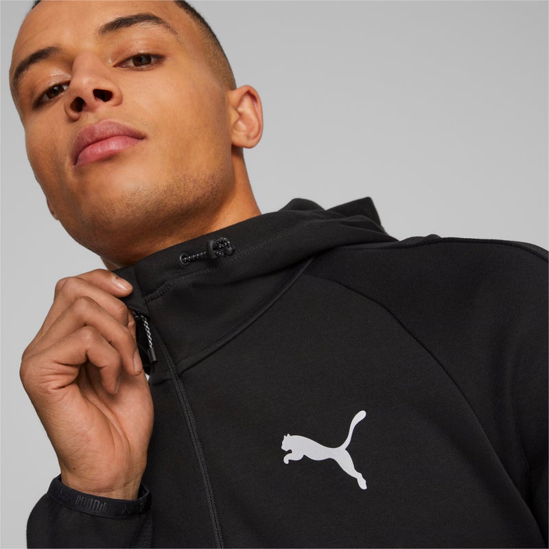 PUMA EVOSTRIPE Mens Black Full-Zip Hoodie - Image 3