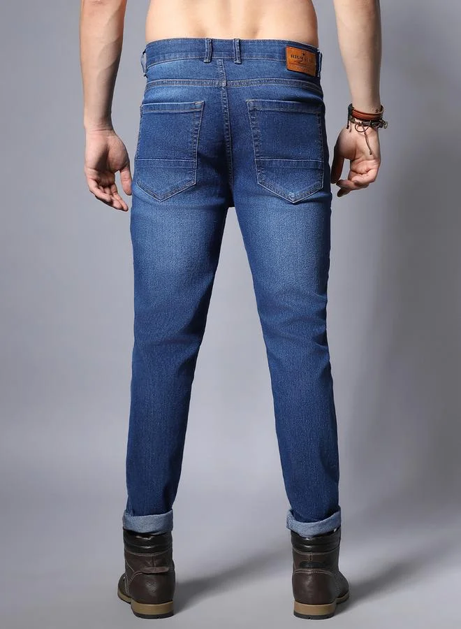HIGH STAR HIGH STAR Mid Rise Faded Regular Fit Jeans