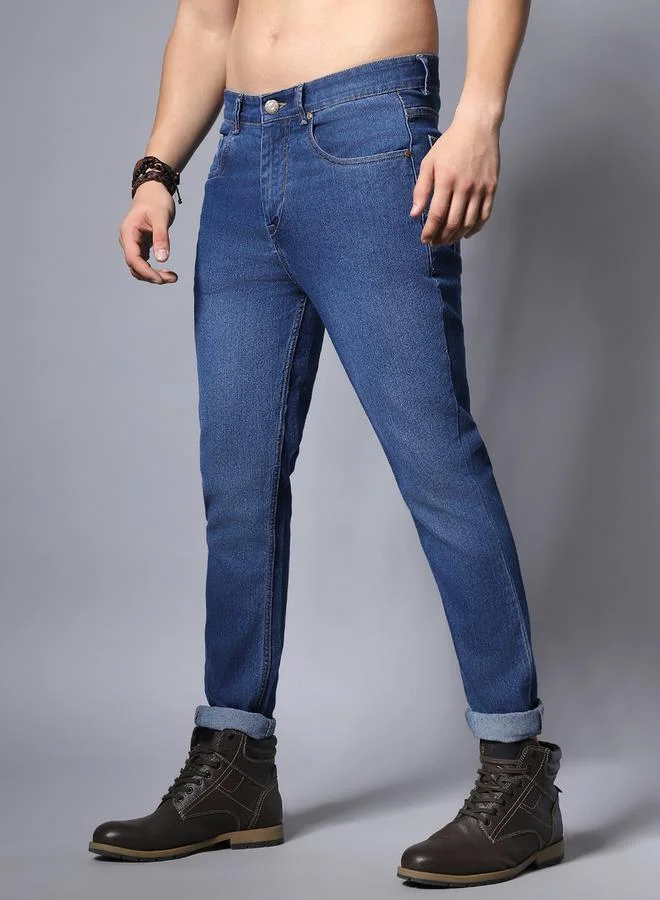 HIGH STAR HIGH STAR Mid Rise Faded Regular Fit Jeans