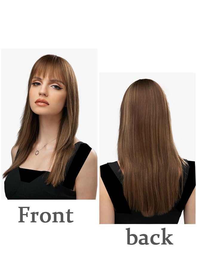 سوفي باروكة شعر فاخرة بمظهر طبيعي مع غرة بطول 40 سم مصنوعة من ألياف عالية الحرارة لكثافة وتغطية الشعر - Image 2