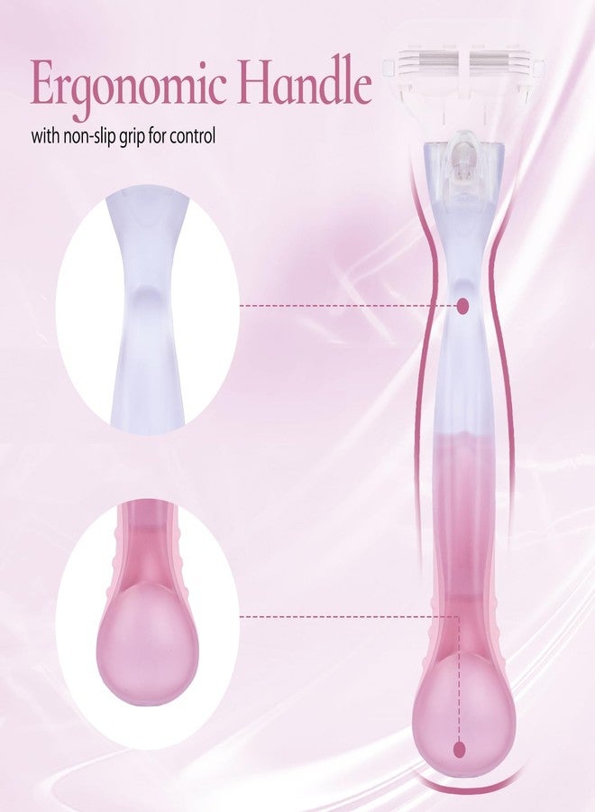 VANEST Replacement Handle Compatible with Gillette Venus, Comfort Glide Razor Handle Non-slip Ergonomic Handles for Women (Pink) - Image 3