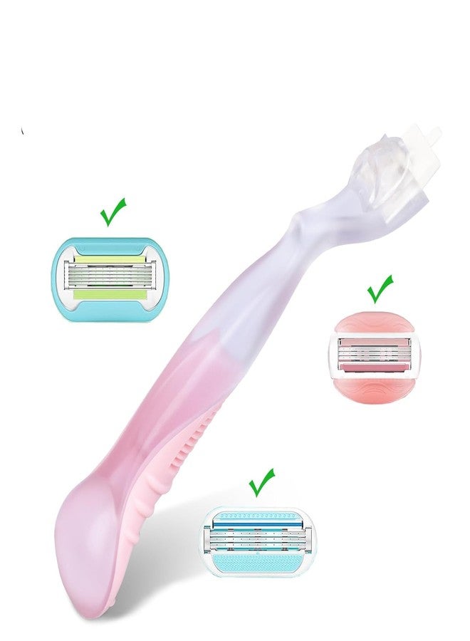 VANEST Replacement Handle Compatible with Gillette Venus, Comfort Glide Razor Handle Non-slip Ergonomic Handles for Women (Pink) - Image 2
