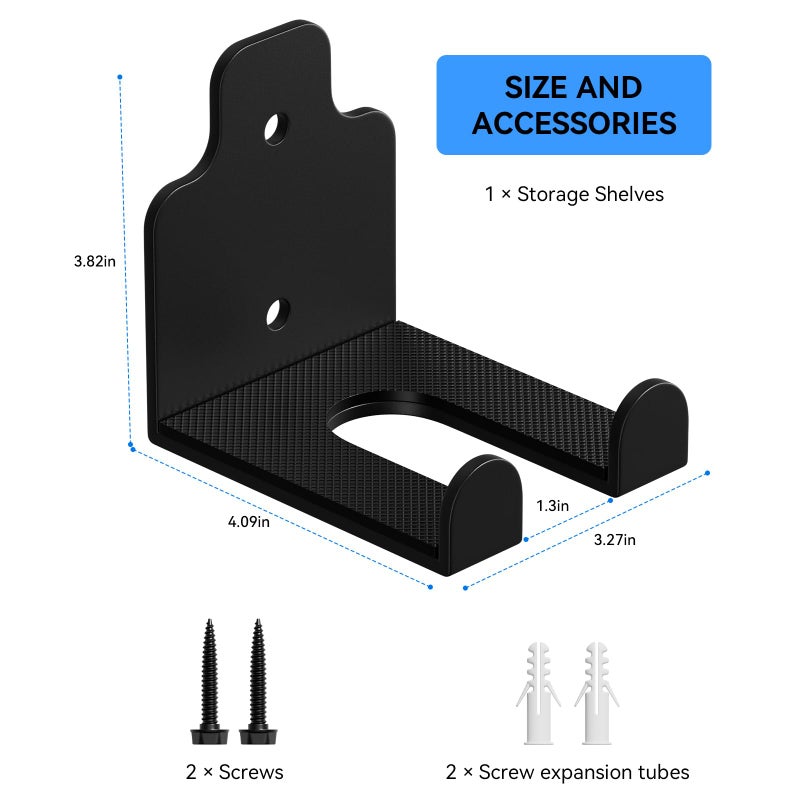 ZGJWJYUU Barbell Wall Holder,Single Olympic Hanger,Garage Gym Bar Wall Rack,Vertical Barbell Mount Rack,Space Saving Commercial or Home Gym Accessory,Holds Under 33mm Bar Size(Black) - Image 3