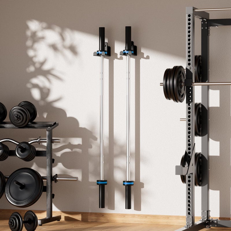ZGJWJYUU Barbell Wall Holder,Single Olympic Hanger,Garage Gym Bar Wall Rack,Vertical Barbell Mount Rack,Space Saving Commercial or Home Gym Accessory,Holds Under 33mm Bar Size(Black) - Image 5