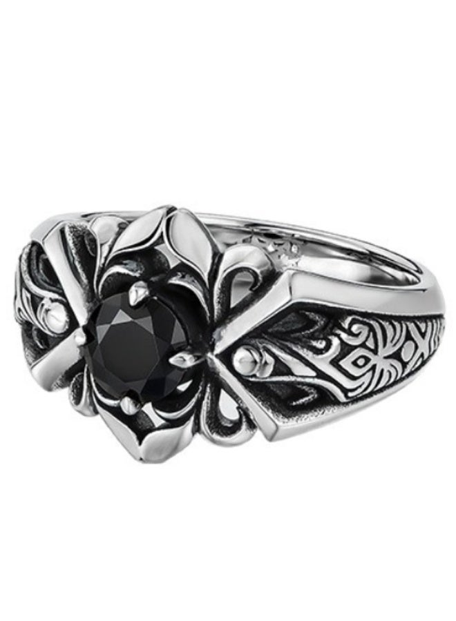 Men Adjustable Ring Sliver S925 Ring Elegant Unique Retro Sliver  Non-Fading Open Ring - Image 3