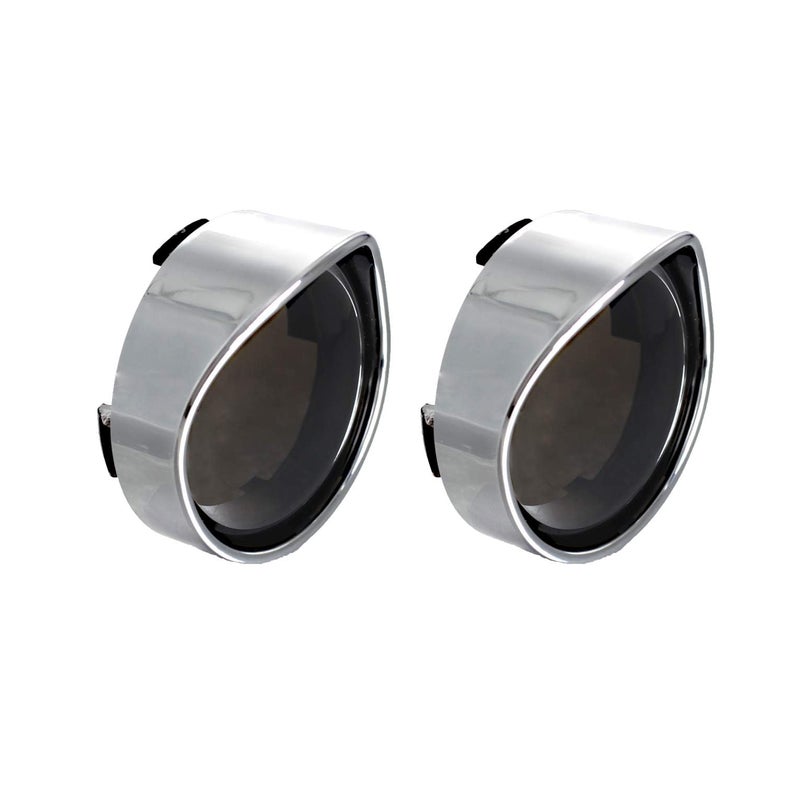 NTHREEAUTO Smoked Bullet Turn Signal Light Lens Cover with Chrome Visors Compatible with Harley Dyna Sportster Street Electra Glide Road King Fatboy