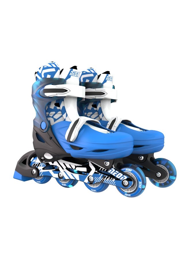 Yvolution Neon 2-in-1 Inline and Quad Combo Skates (Size 12J-2, Goteki Blue) - Image 2