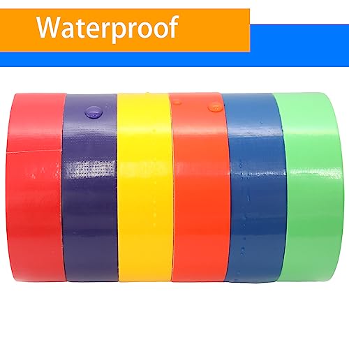 AMOGATO Colored Duct Tape - 1 Inch x 10 Yards per Rolls,Multi-Color Duct Tapes, Rainbow Colored Duct Tape Great for DIY Art Home School Office Assorted Colors - Image 4