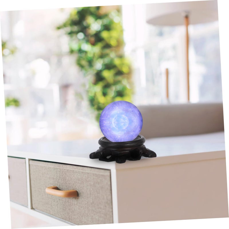 Wooden Crystal Ball Display Stand With LED Light For Home Decor Festival Party - Image 4