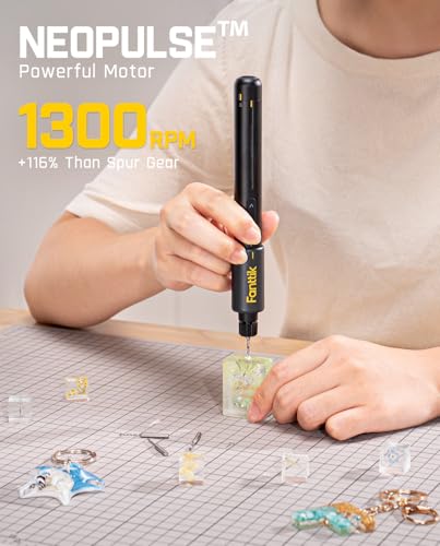 Fanttik K2 Nano Power Drill, Mini Precision Drill, Hand Drill, 20 Drill Bits, 800mAh Rechargeable, Tool Kit for DIY Projects, Shells, Plastic, Jewelry, PCB, Aluminum Plate - Image 2