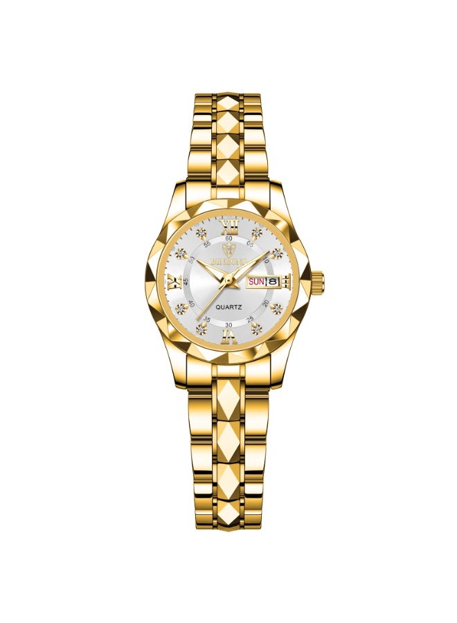 Women's Business Simple Dual Calendar Luminous Waterproof Quartz Watch