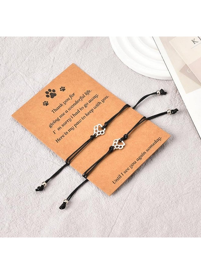 MXXGMYJ Memorial Gifts Bracelet for Pet Loss of Dog Sympathy Gift Paw Print Friendship Bracelets for 2 Remembrance Gifts for Cat Passing Away Gifts for Cat Lovers Bereavement Gifts for Dog Lover Memory Gifts  - Image 5