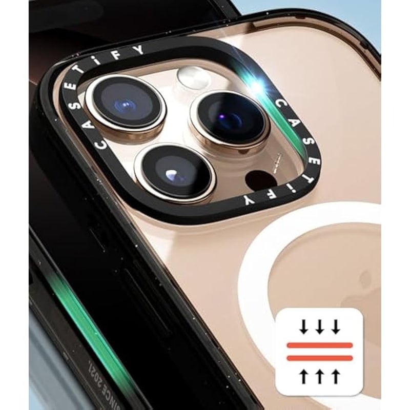 Casetify Impact Case for iPhone 15 【8.2ft 4X Military Grade Drop Protection/Compatible with Magsafe】 - Solar - Clear Black - Image 5