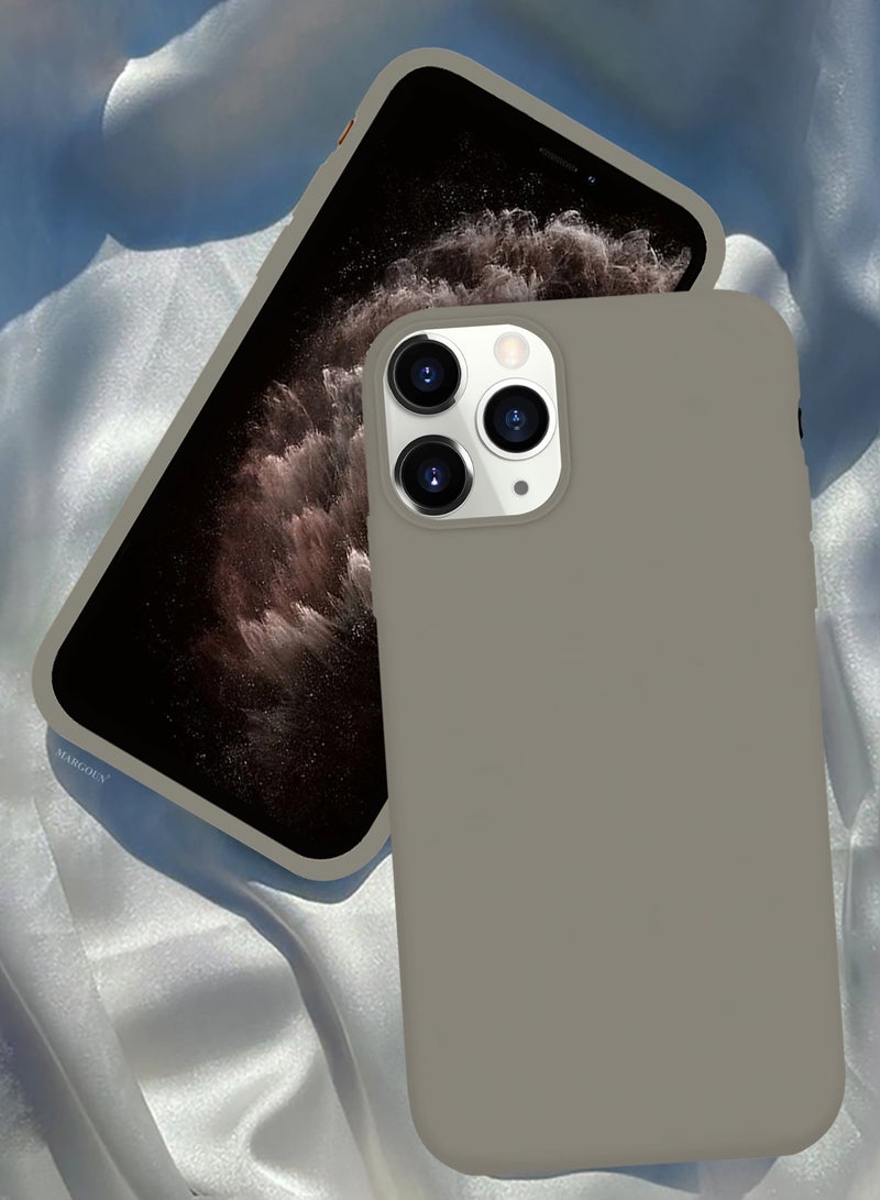 CATANES Soft Silky Silicone Case Cover for Apple iPhone 11 Pro Max - Full Body Protection - Cement Colour - Image 5