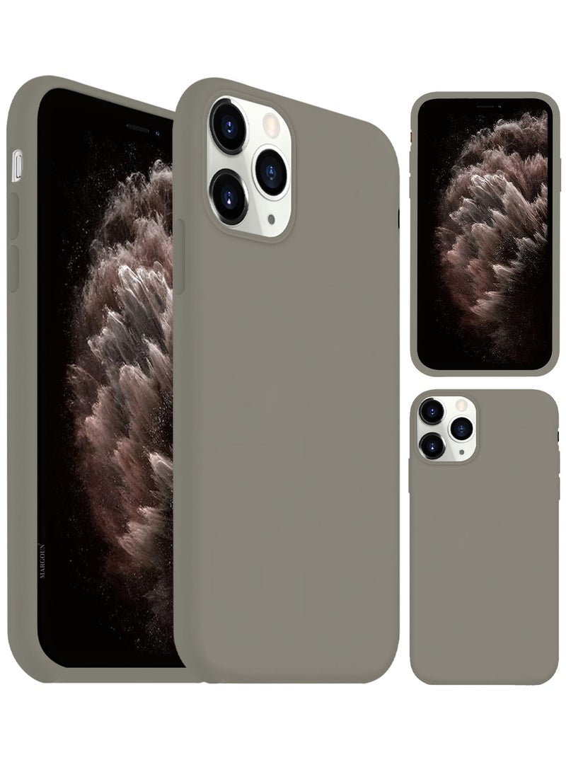 CATANES Soft Silky Silicone Case Cover for Apple iPhone 11 Pro Max - Full Body Protection - Cement Colour - Image 4