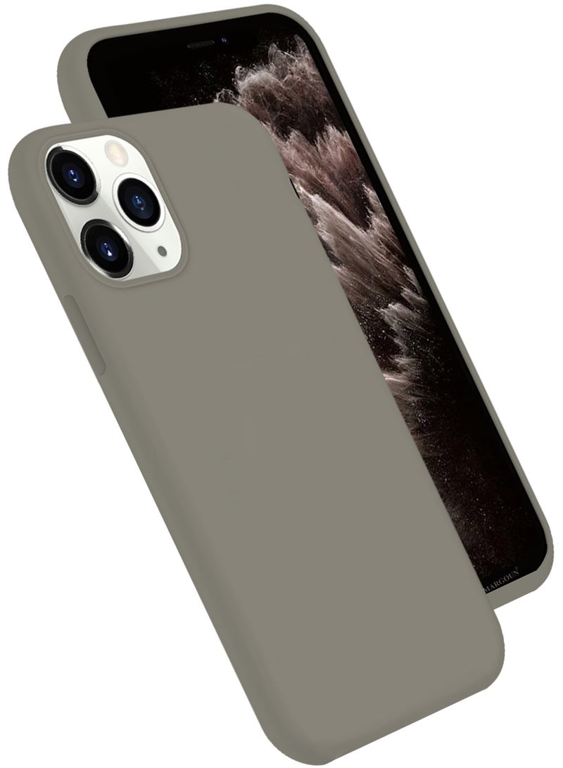 CATANES Soft Silky Silicone Case Cover for Apple iPhone 11 Pro Max - Full Body Protection - Cement Colour - Image 2