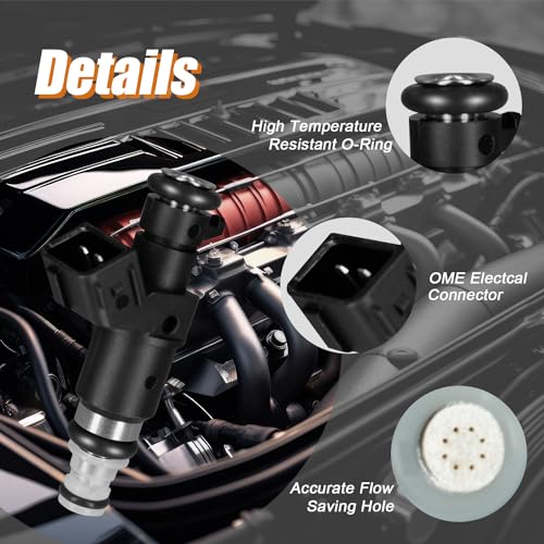 YIHOVY 𝐘𝐈𝐇𝐎𝐕𝐘 Upgraded Fuel Injectors FJ484 fit for Acura RSX 2005-2006 2.0L L4, fit for Honda Accord CR-V Element 2003-2011 2.4L L4, 842-12290, 16450RAAA01, 16450RADL61 (4) - Image 3