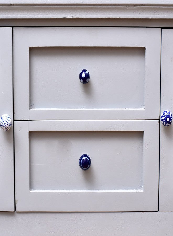 Indian-Shelf Blue Ceramic Cabinet Knobs- Dresser Knobs 25 Pack- Drawer Pulls- Vintage Knobs- Decorative Knobs- Blue Drawer Knobs- Kitchen Cabinet Knobs- Knobs Pulls- Blue White Cabinet Pulls- Door Handles 1" - Image 2