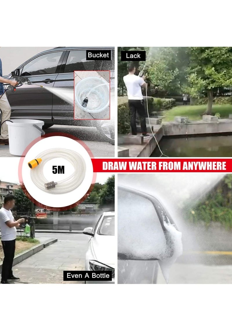 Generic 48V Cordless Portable Washer Electric High Pressure Cleaner Machine 200W 30Bar Lithium Handheld Car Cleaning Device With Foam Generator Nozzle Water Pump  - Image 5