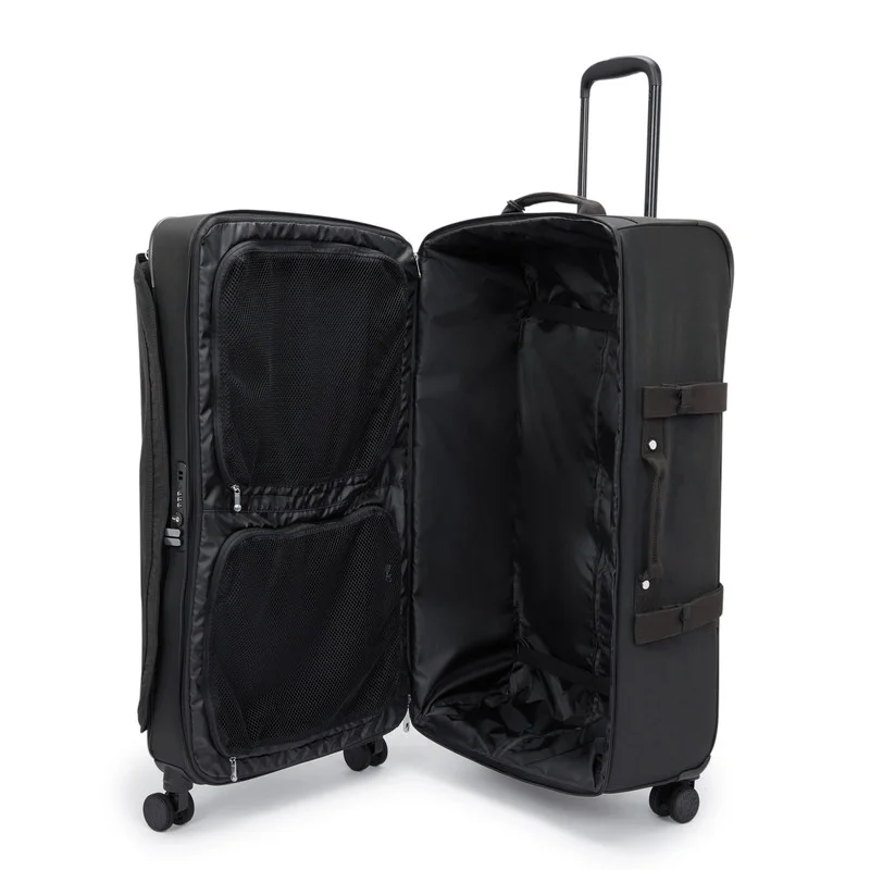 kipling Spontaneous L Female Large 4-Wheeled Water-Resistant Suitcase - Black Noir