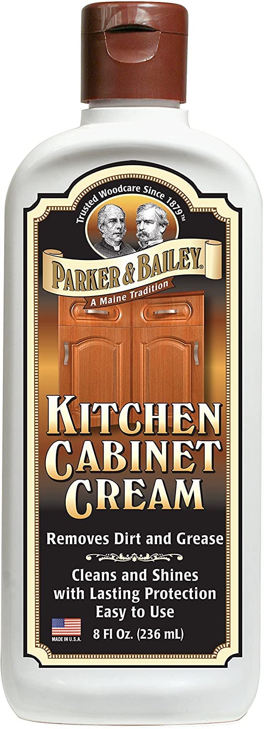 Parker Bailey PARKER & BAILEY KITCHEN CABINET CREAM - Multisurface Wood Cleaner And Polish Furniture Quick Shine Restorer Protector Surface, House Cleaning Supplies Home Improvement 8oz - Image 1