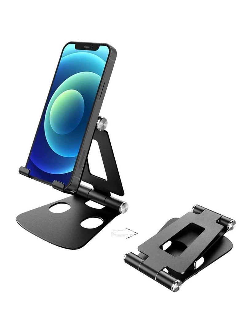 DUSALA Adjustable Cell Phone Stand, Fully Foldable, Compatible with All Smartphone, iPhone Samsung Huawei ETC Phone Stand Holder Cradle Dock for Desk Home Office Travel - Image 1