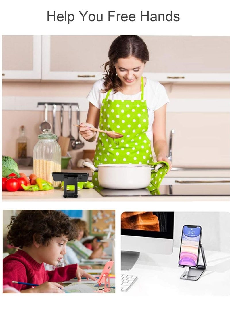 DUSALA Adjustable Cell Phone Stand, Fully Foldable, Compatible with All Smartphone, iPhone Samsung Huawei ETC Phone Stand Holder Cradle Dock for Desk Home Office Travel - Image 4