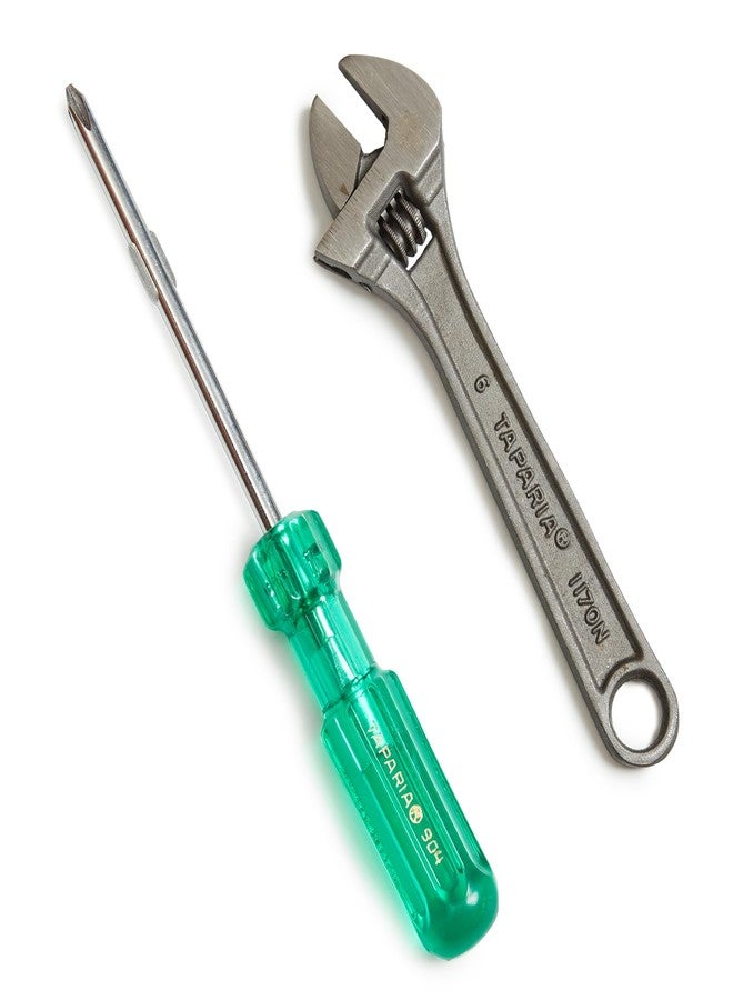 Taparia TK-065 904, 1170 Screwdriver 2 In1 & Adjustable Spanner 6" Set - Image 1