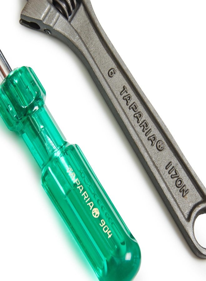 Taparia TK-065 904, 1170 Screwdriver 2 In1 & Adjustable Spanner 6" Set - Image 5