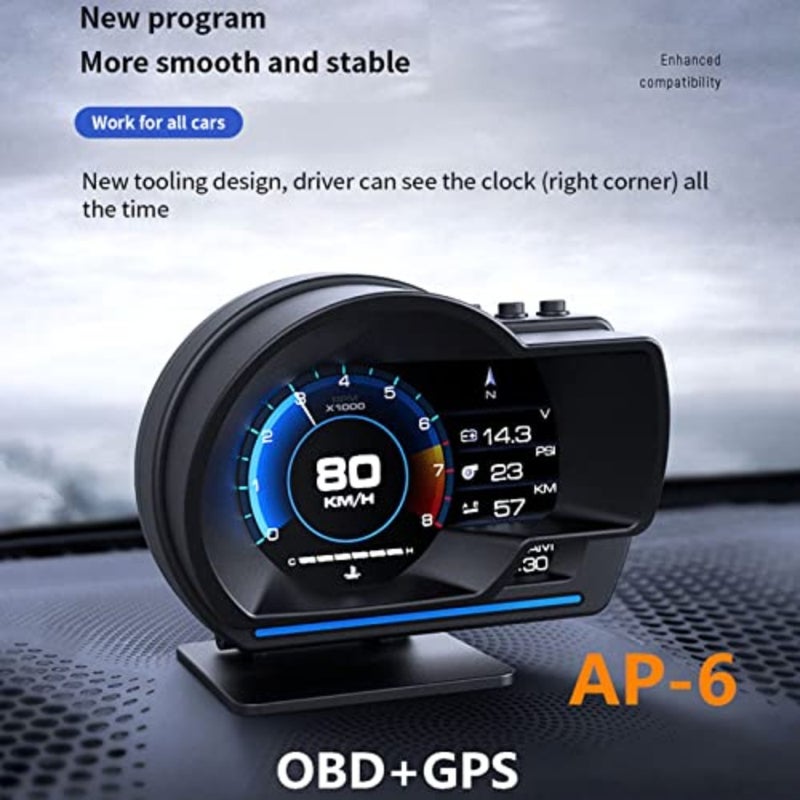 Car, OBDII+G-P-S Gauge Speedometer, Car OBD Fault Code Elimination Diagnostic Tool, Safe Driving Computer Overspeed Fault Alarm for All Vehicles - Image 2
