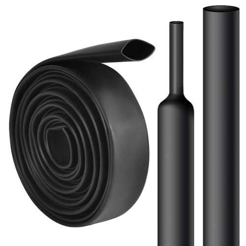 Allwin 1/2 Inch(12.7mm) Heat Shrink Tubing - 10 Ft 3:1Ratio Waterproof Heat Shrink Tubing,1/2" Pre-Shrink Diameter,0.17" Shrunk, Adhesive Lined, Dual Wall Adhesive Shrinkable Wire Wrap Tube - Image 1